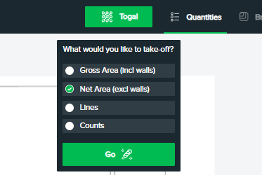 Togal - Automated Takeoff selection