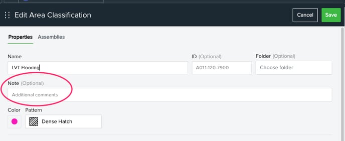 notes in classifications